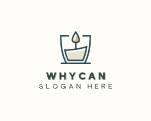 Candle - Wellness Candle Spa logo design