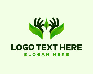 Massage - Hand Leaf Medicine logo design
