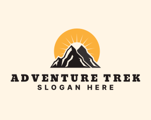 Backpacking - Nature Mountain Camp logo design