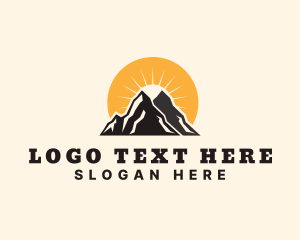 Mountain Climbing - Nature Mountain Camp logo design