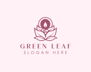 Leaf Massage Candle logo design