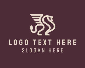 Beige - Medieval Sphinx Creature Finance logo design