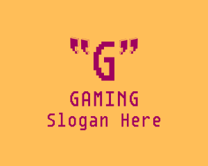 Pixelated Cyber Gaming Logo