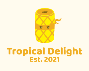 Ninja Pineapple Drink logo design