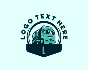 Forwarding - Construction Freight Truck logo design