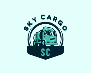 Construction Freight Truck logo design