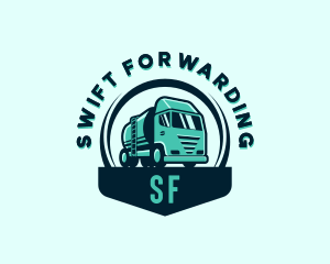 Construction Freight Truck logo design