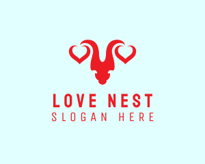 Valentines - Valentines Day Horn logo design