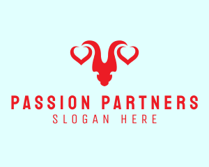 Valentines Day Horn logo design