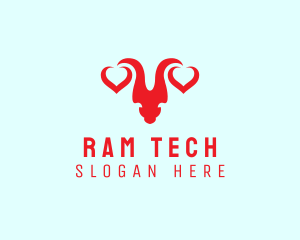 Valentines Day Horn logo design