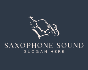 Jazz Saxophone Musician logo design