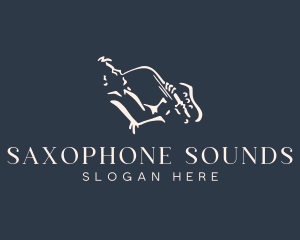 Saxophone - Jazz Saxophone Musician logo design