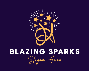 Pyrotechnics - Star Firework Sparkle logo design