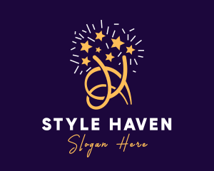 New Year - Star Firework Sparkle logo design