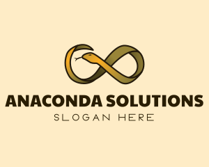 Anaconda - Snake Serpent Infinity Loop logo design