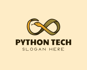 Python - Snake Serpent Infinity Loop logo design