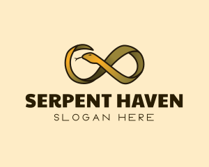 Snake Serpent Infinity Loop logo design