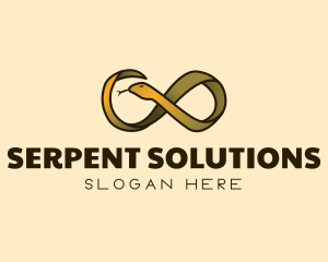 Serpent - Snake Serpent Infinity Loop logo design