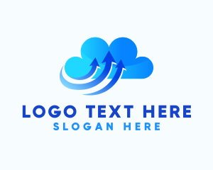 Upload - Software Cloud App logo design