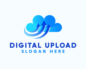 Upload - Software Cloud App logo design