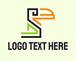 Symbol - Geometric Toucan Symbol logo design