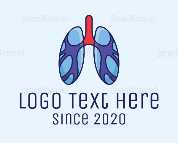 Respiratory Lung Organ Logo