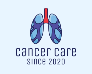 Cancer - Respiratory Lung Organ logo design