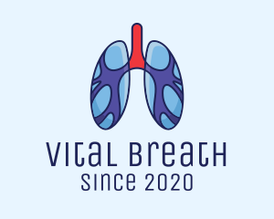 Breathing - Respiratory Lung Organ logo design