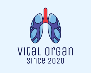 Respiratory Lung Organ logo design