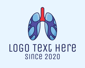 Med - Respiratory Lung Organ logo design