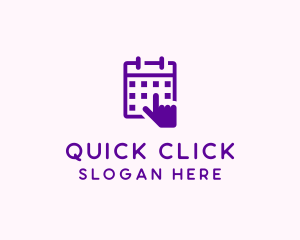 Click - Hand Calendar Appointment logo design
