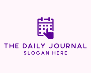 Journal - Hand Calendar Appointment logo design
