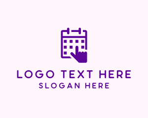 Violet - Hand Calendar Appointment logo design