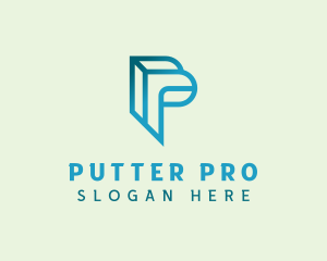 Modern Professional Realtor Letter P logo design