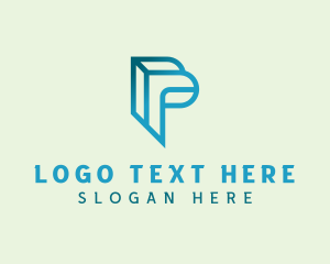 Letter P - Modern Professional Realtor Letter P logo design