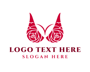 Lingerie - Red Rose Bra logo design