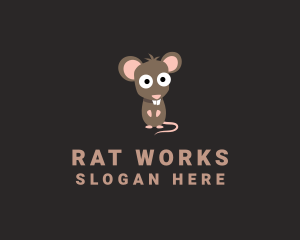 Rat - Cute Rodent Rat logo design