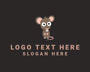 Mouse - Cute Rodent Rat logo design