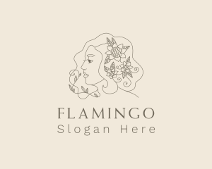 Face - Floral Woman Styling logo design