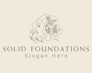 Beauty Product - Floral Woman Styling logo design
