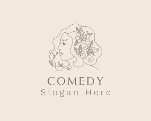 Beauty Product - Floral Woman Styling logo design