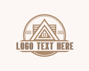 Roofing - Residential House Roof logo design