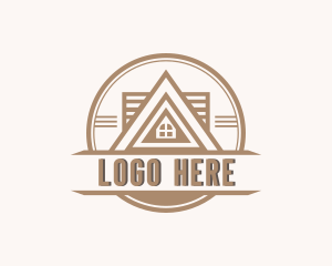 Construction - Residential House Roof logo design