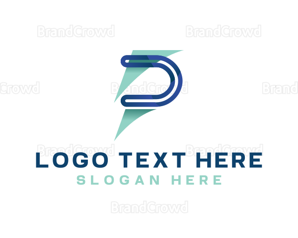 Modern Professional Business Letter P Logo