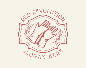 Red Gardener Gloves logo design