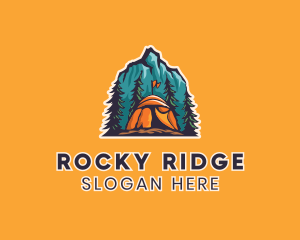 Rocky - Mountain Explorer Campsite logo design