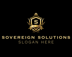 Sovereign - Royal Ornament Shield logo design