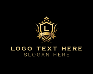 Liquor - Royal Ornament Shield logo design