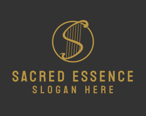 Elegant Harp Music logo design