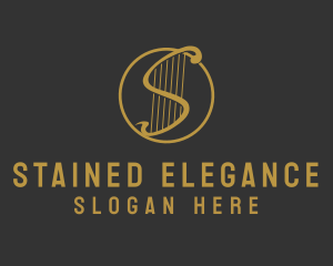 Elegant Harp Music logo design